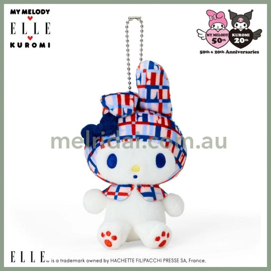 SANRIO x Elle | My Melody Mascot Holder Bag Charm Plush Keychain 103×60×105mm