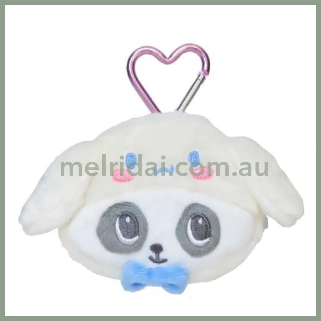 SANRIO x Marimo Craft Panshell | Cinnamoroll Face Mini Pouch with Carabiner 90x80x25mm