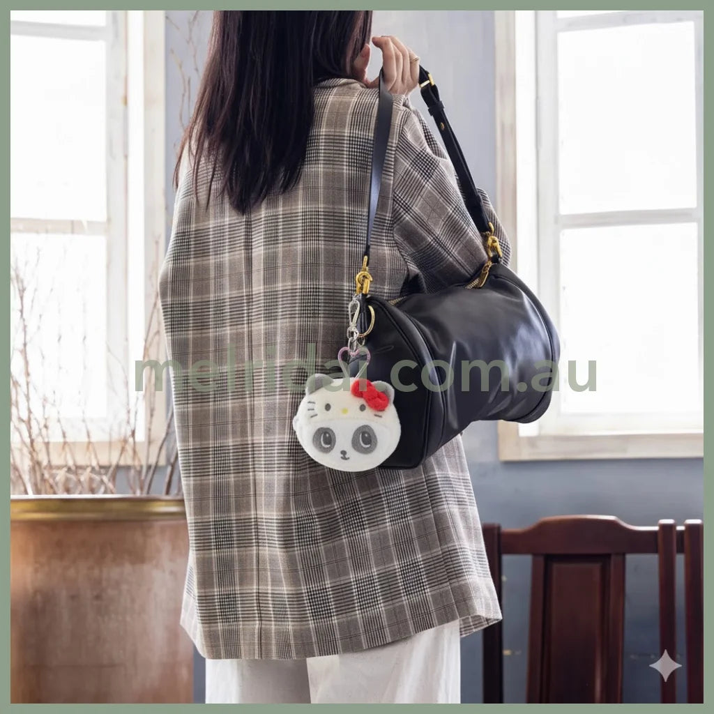 SANRIO x Marimo Craft Panshell | Cinnamoroll Face Mini Pouch with Carabiner 90x80x25mm