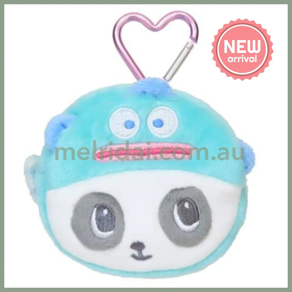 SANRIO x Marimo Craft Panshell | Hangyodon Face Mini Pouch with Carabiner 90x80x25mm
