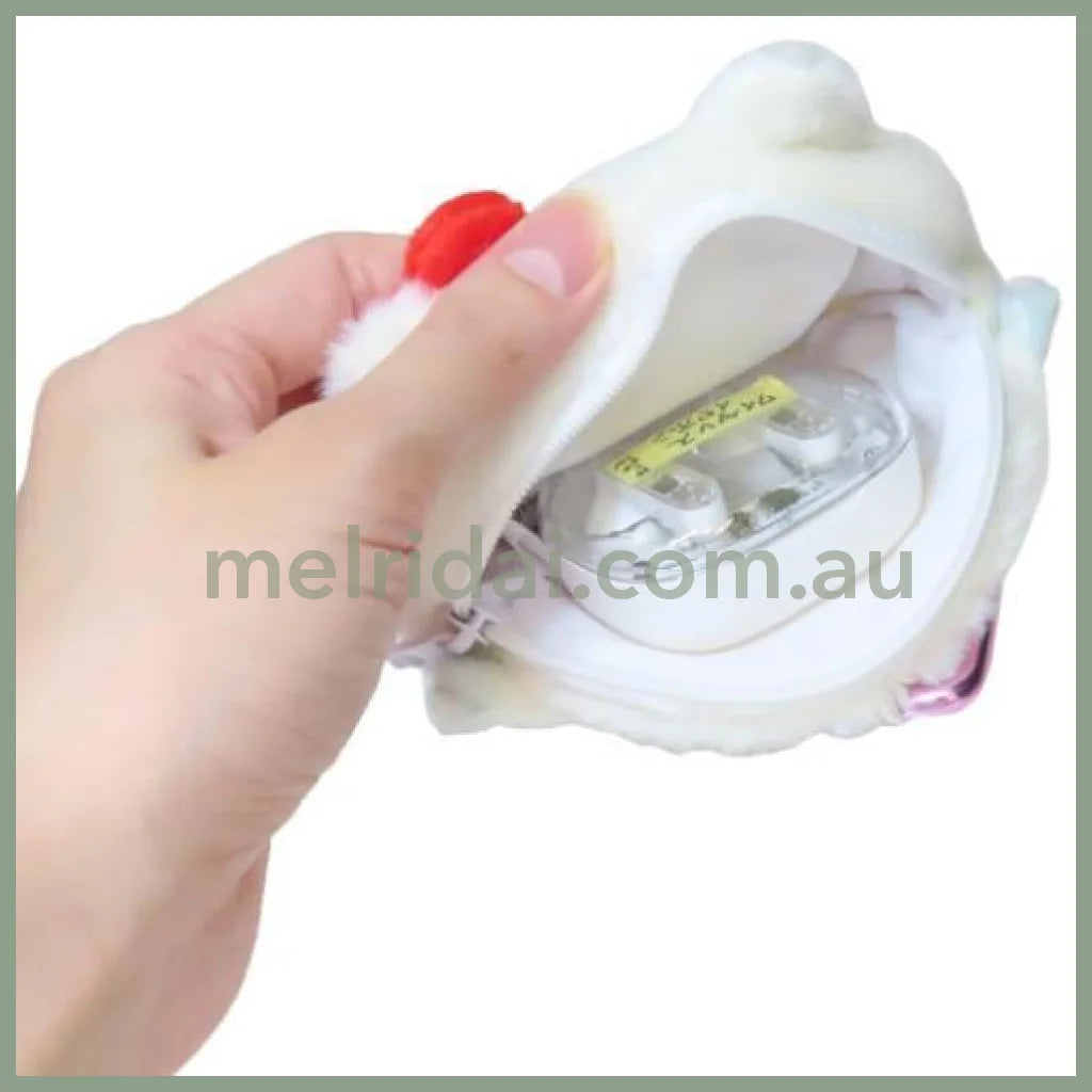 SANRIO x Marimo Craft Panshell | Hello Kitty Face Mini Pouch with Carabiner 90x80x25mm