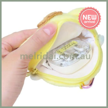 SANRIO x Marimo Craft Panshell | Pom Pom Purin Face Mini Pouch with Carabiner 90x80x25mm