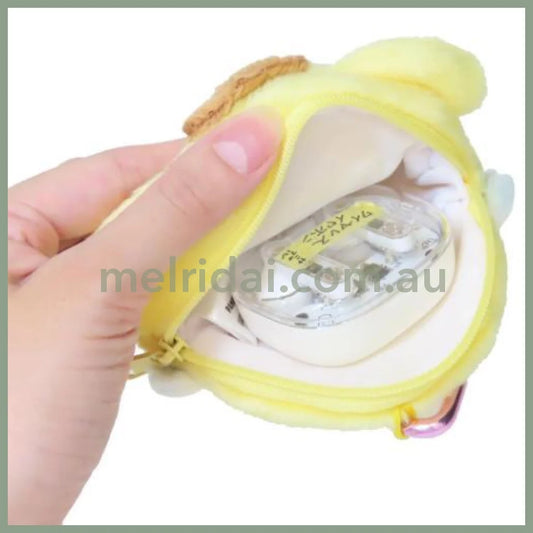 SANRIO x Marimo Craft Panshell | Pom Pom Purin Face Mini Pouch with Carabiner 90x80x25mm