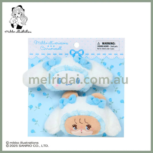 SANRIO x mikko illustrations | Cinnamoroll Hair Clip Set 70×40×50mm