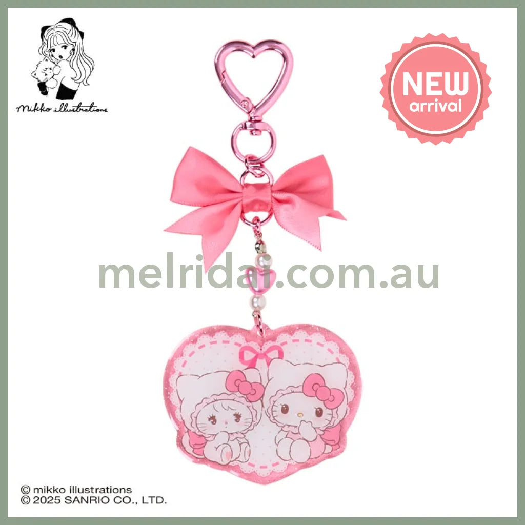 SANRIO x mikko illustrations | Hello Kitty Acrylic Keychain 70×4×50mm