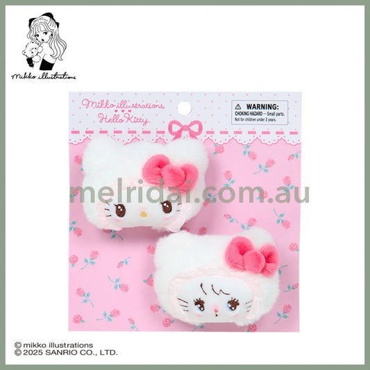 SANRIO x mikko illustrations | Hello Kitty Hair Clip Set 70×40×50mm