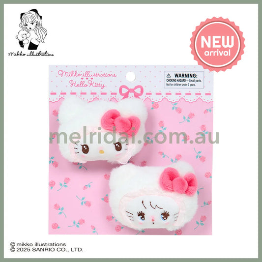 SANRIO x mikko illustrations | Hello Kitty Hair Clip Set 70×40×50mm
