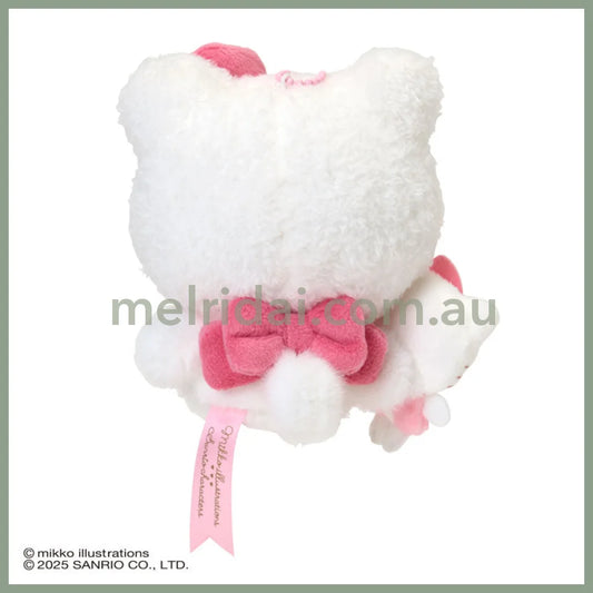 SANRIO x mikko illustrations | Hello Kitty Mascot Holder Bag Charm Plush Keychain 180×40×130mm