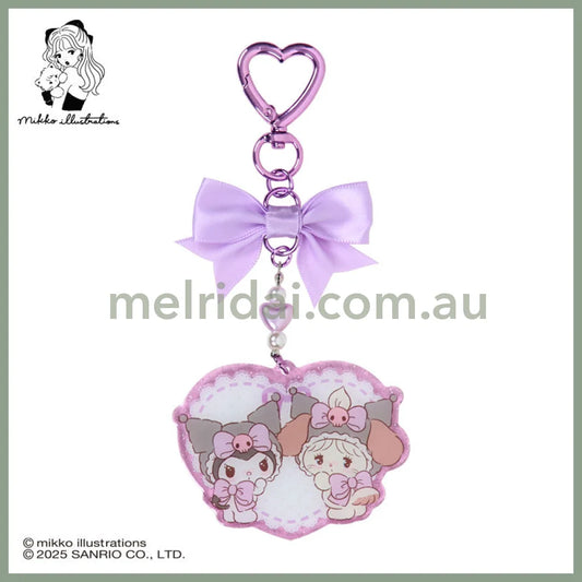 SANRIO x mikko illustrations | Kuromi Acrylic Keychain 70×4×50mm