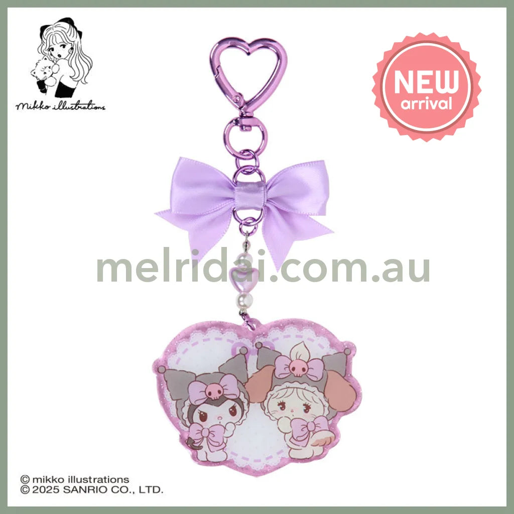 SANRIO x mikko illustrations | Kuromi Acrylic Keychain 70×4×50mm