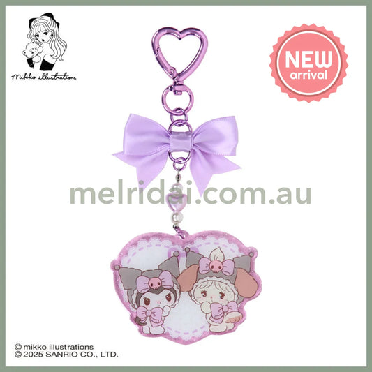 SANRIO x mikko illustrations | Kuromi Acrylic Keychain 70×4×50mm