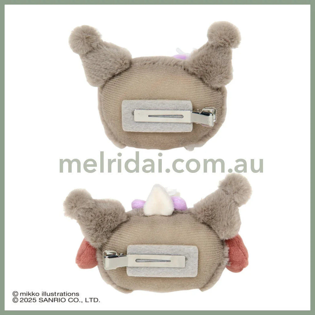 SANRIO x mikko illustrations | Kuromi Hair Clip Set 70×40×50mm