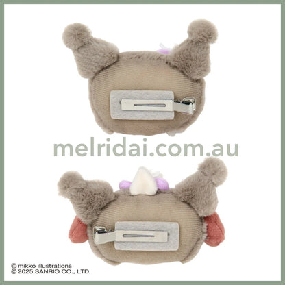 SANRIO x mikko illustrations | Kuromi Hair Clip Set 70×40×50mm