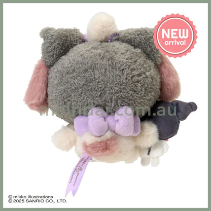 SANRIO x mikko illustrations | Kuromi Mascot Holder Bag Charm Plush Keychain 180×40×130mm