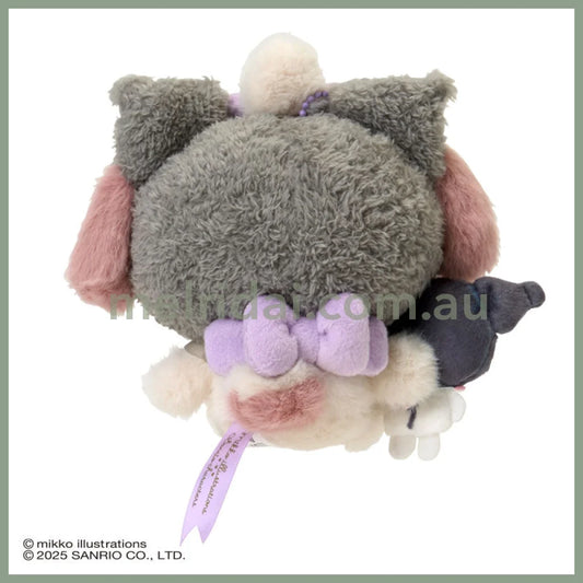 SANRIO x mikko illustrations | Kuromi Mascot Holder Bag Charm Plush Keychain 180×40×130mm