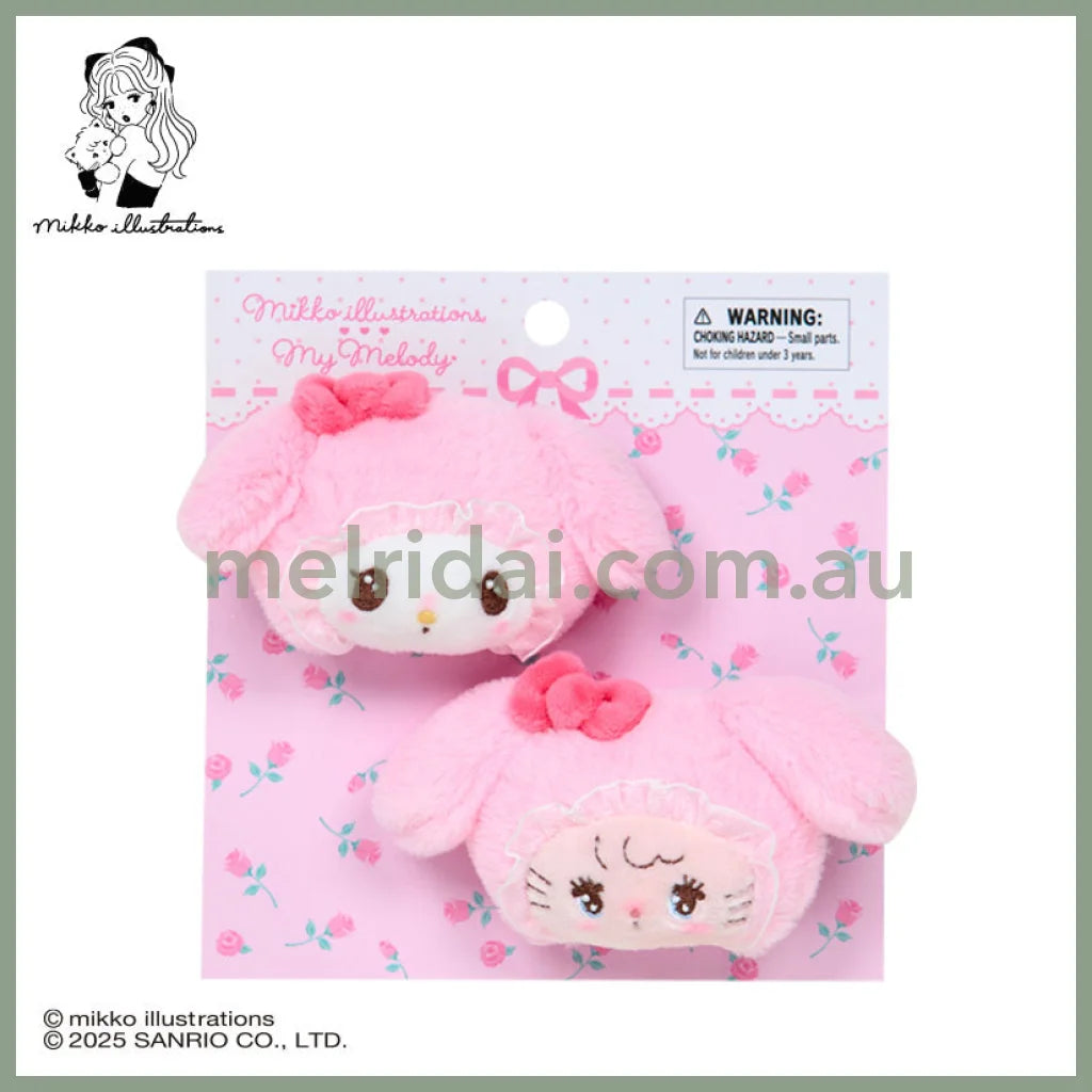 SANRIO x mikko illustrations | My Melody Hair Clip Set 70×40×50mm