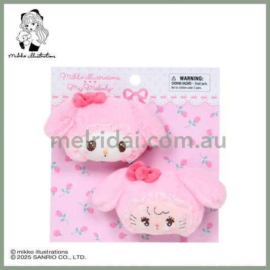 SANRIO x mikko illustrations | My Melody Hair Clip Set 70×40×50mm