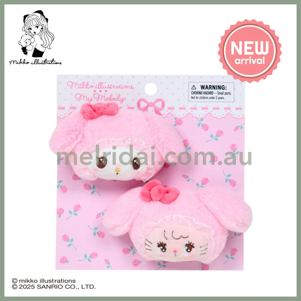 SANRIO x mikko illustrations | My Melody Hair Clip Set 70×40×50mm