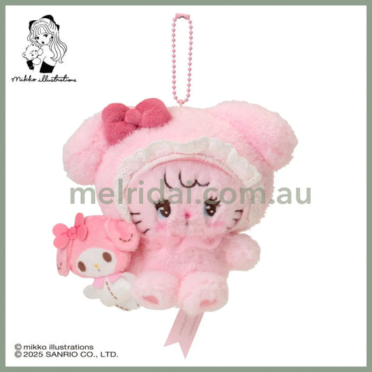 SANRIO x mikko illustrations | My Melody Mascot Holder Bag Charm Plush Keychain 180×40×130mm