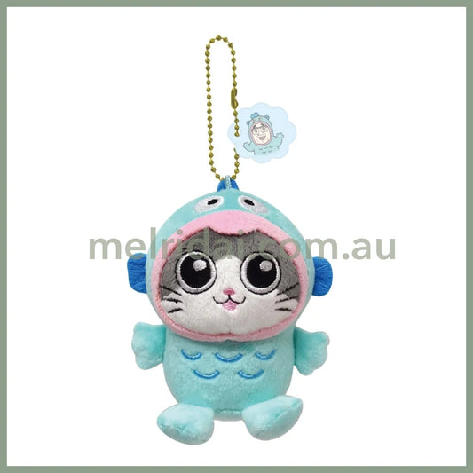Sanrio X Neko Oji | Hangyodon Mascot Holder Plush Keychain 8.3Cm ×7.6Cm × 6Cm (The Guy That Got