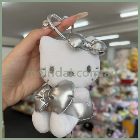Sanrio X St. | Hello Kitty Mascot Holder Plush Keychain (Silver)