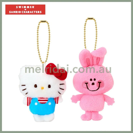 Sanrio x SWIMMER | Plush Keychains Set (Hello Kitty)