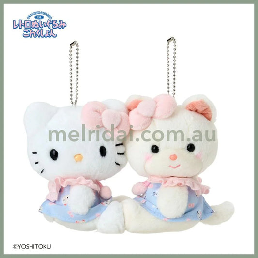 SANRIO x Yoshitoku | Retro Plush Collection Mascot Holder Plush Keychain 21.3 x 14.6 x 8.7cm (Hello Kitty)