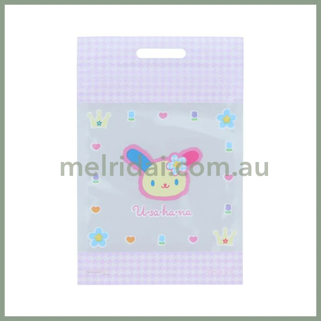 Sanrio | Y2K Gift Shopper Bag 5Pcs W100×H150×D1Mm (Usahana) 日本三丽鸥 复古风 自封袋/塑封袋（米花兔/花小兔）