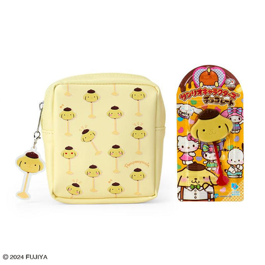 Sanrio × Fujiya | Chocolate Bar & Pouch 11.5×5×13Cm (Pompom Purin)