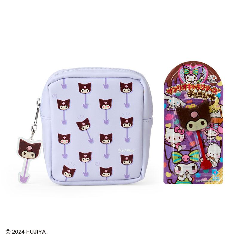 Sanrio × Fujiya | Chocolate Bar & Pouch 11.5×5×13Cm (Kuromi)
