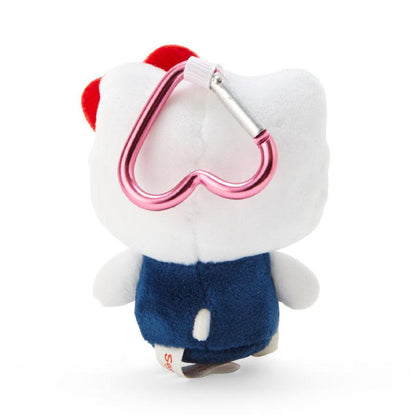 SANRIO | Hello Kitty Plush Mini Mascot Holder with Heart Carabiner Bag Charm 6×4×10cm