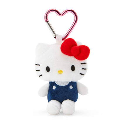 SANRIO | Hello Kitty Plush Mini Mascot Holder with Heart Carabiner Bag Charm 6×4×10cm