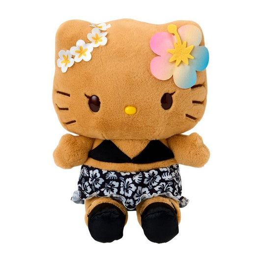 SANRIO | Hello Kitty Black Tanned Plush Toy Plush Doll 16.5×15×21cm (Endless Summer Vacation / Coconut Vacation