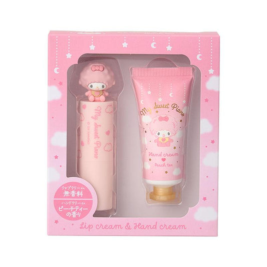 SANRIO | My Sweet Piano Lip Balm (Unscented) & Hand Cream (Peach Tea)