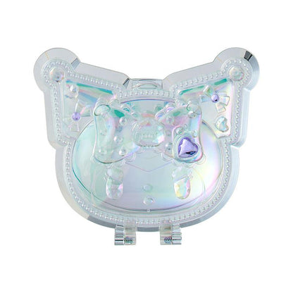 SANRIO | Kuromi Folding Stand Mirror 120×15×75mm (Face Aurora Hologram Sliver)