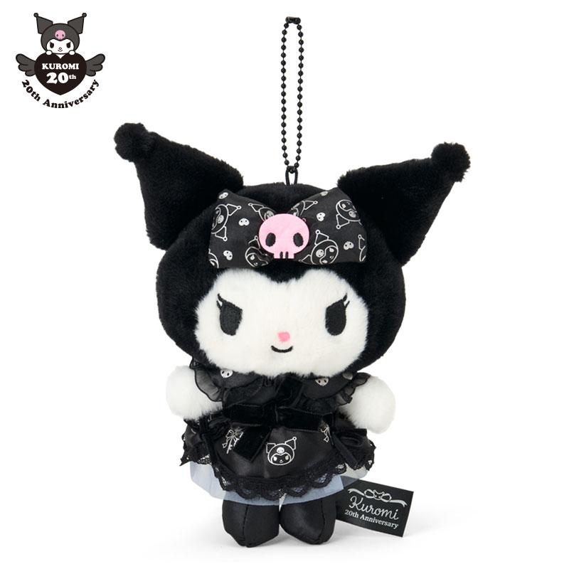 SANRIO | Kuromi Mascot Holder Bag Charm Plush Keychain 140×70×160mm (Kuromi’s Special Key 20th Anniversary Dress)