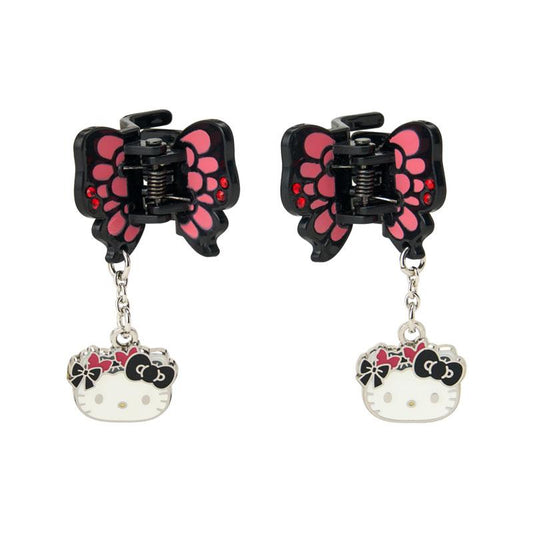 SANRIO | Hello Kitty Mini Hair Clip Set with Swaying Charm 30×25×25mm (Butterfly)
