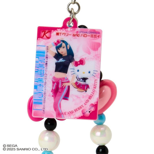 SANRIO | Hello Kitty & Hello Mimmy Beaded Hand Strap Phone Charm 60x10×110mm (Oshare Majo Love and Berry)