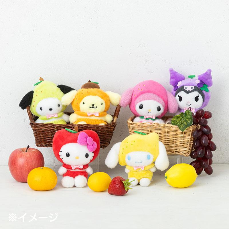 SANRIO | Pom Pom Purin Pompompurin Mascot Holder Bag Charm Keychain 100x75x140mm (Fruit Design)