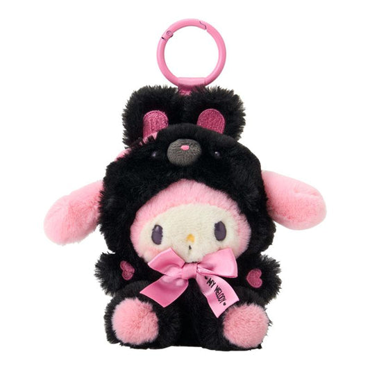 SANRIO | My Melody Mascot Holder Bag Charm Plush Keychain 140x80x130mm (Black Animals)