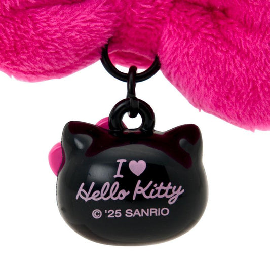 SANRIO | Hello Kitty Black Pink Swaying Ribbon Charm Keychain 65×30×45mm (I Love Hello Kitty)