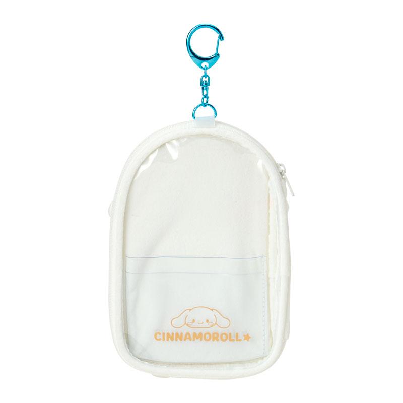SANRIO | Cinnamoroll Acrylic Stand & Card Holder with Zipper Keychain 92×66mm (Enjoy Idol)