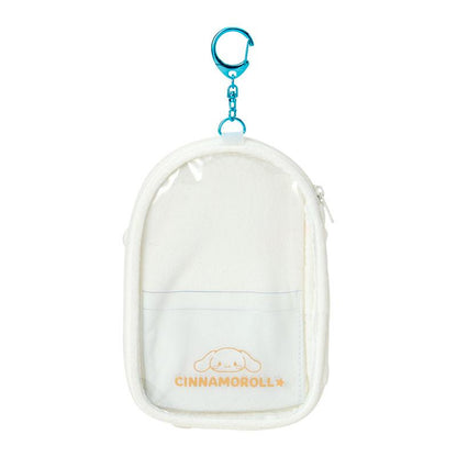 SANRIO | Cinnamoroll Acrylic Stand & Card Holder with Zipper Keychain 92×66mm (Enjoy Idol)