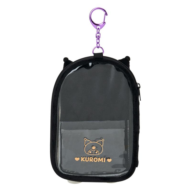 SANRIO | Kuromi Acrylic Stand & Card Holder with Zipper Keychain 92×66mm (Enjoy Idol)