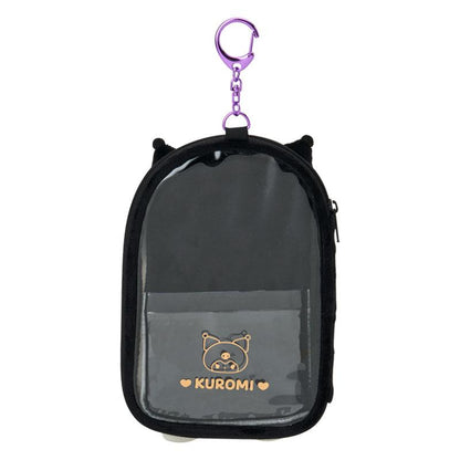 SANRIO | Kuromi Acrylic Stand & Card Holder with Zipper Keychain 92×66mm (Enjoy Idol)