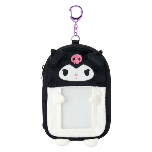 SANRIO | Kuromi Acrylic Stand & Card Holder with Zipper Keychain 92×66mm (Enjoy Idol)