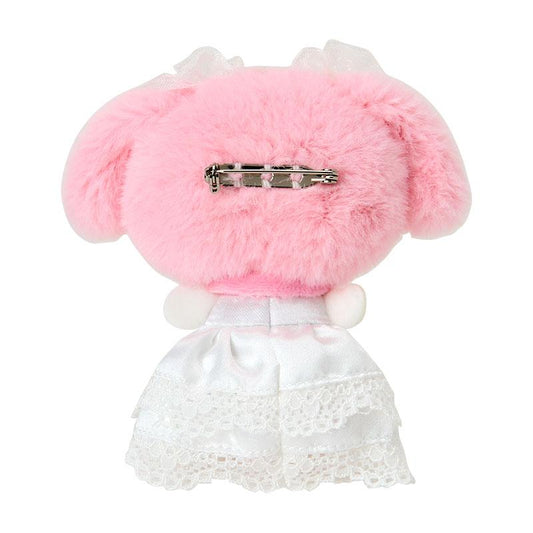 【Pre-order for late Jan.】SANRIO | My Melody Mascot Brooch - White 75×40×100mm (Lady Melody)