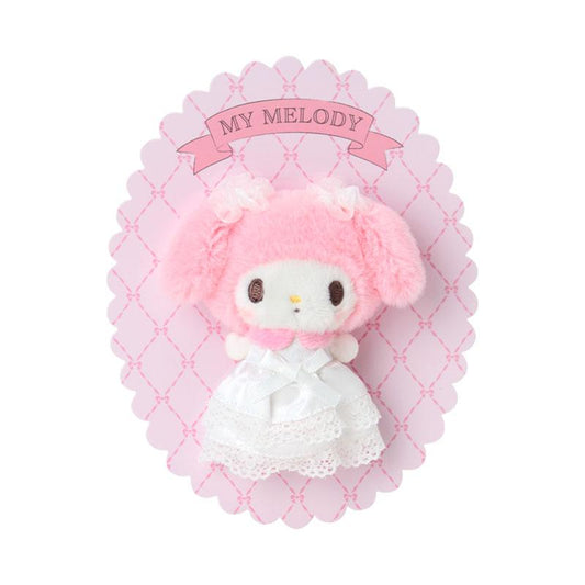 【Pre-order for late Jan.】SANRIO | My Melody Mascot Brooch - White 75×40×100mm (Lady Melody)