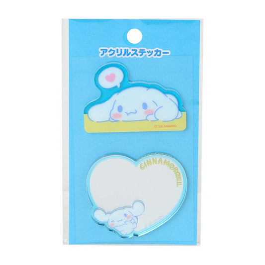 SANRIO | Cinnamoroll Acrylic Sticker & Sticky Mirror Set 53×3×45mm