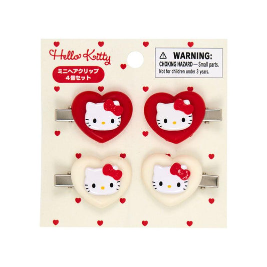 SANRIO | Hello Kitty Mini Hair Clip 4 Piece Set 90x88x14mm